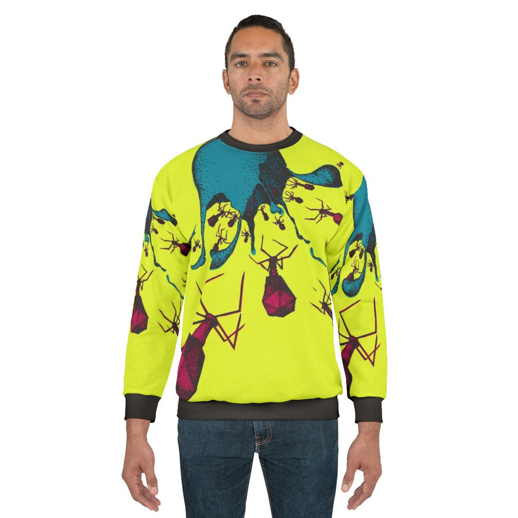 Lysis in Colour Sweatshirt - Vibrant design depicting bacteriophage lysis