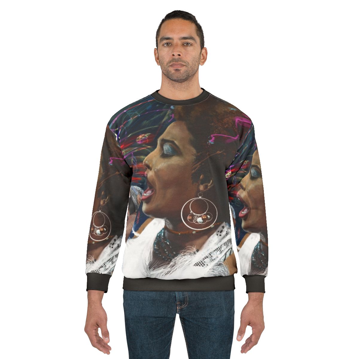 Macy Gray striped graphic sweatshirt