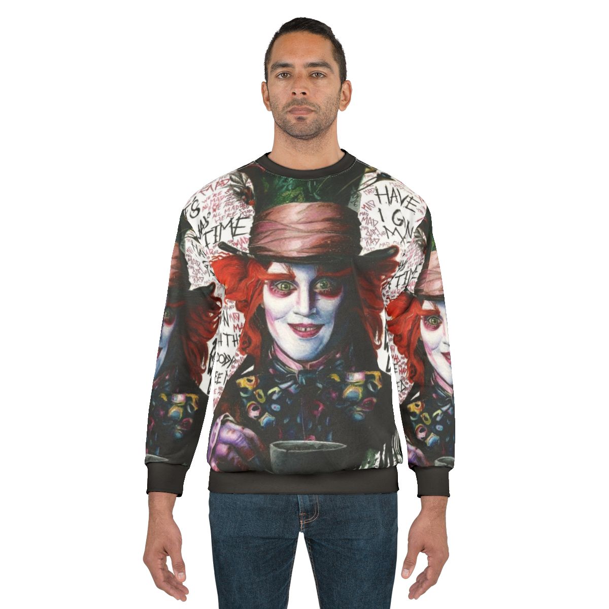 Mad Hatter movie character sweatshirt