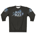 Mad Max film title graphic printed on a sweatshirt