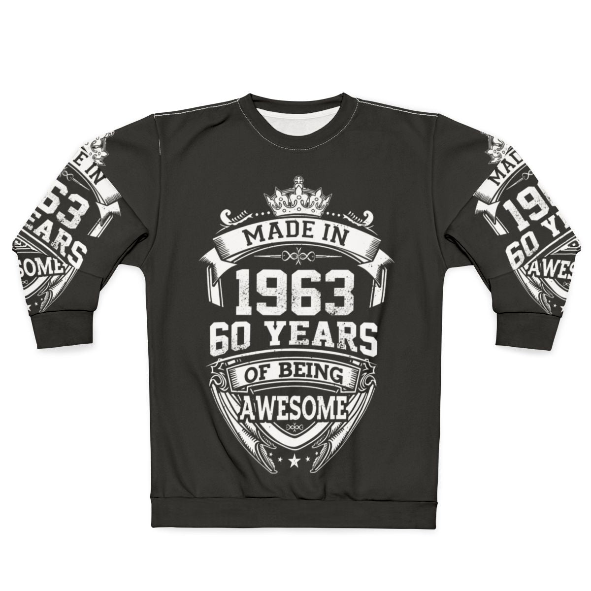 1963 birthday sweatshirt for 60th anniversary