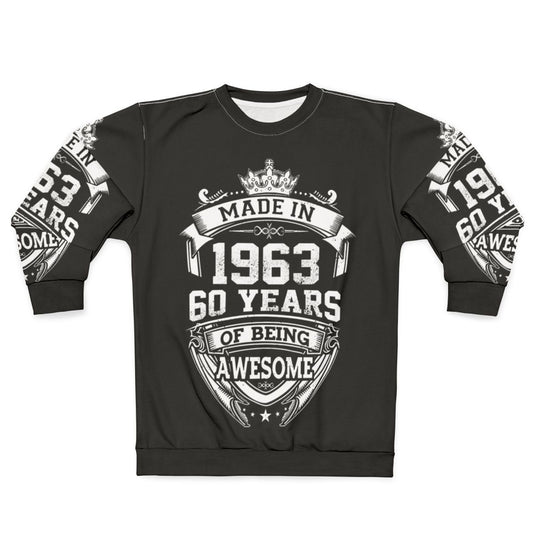 1963 birthday sweatshirt for 60th anniversary