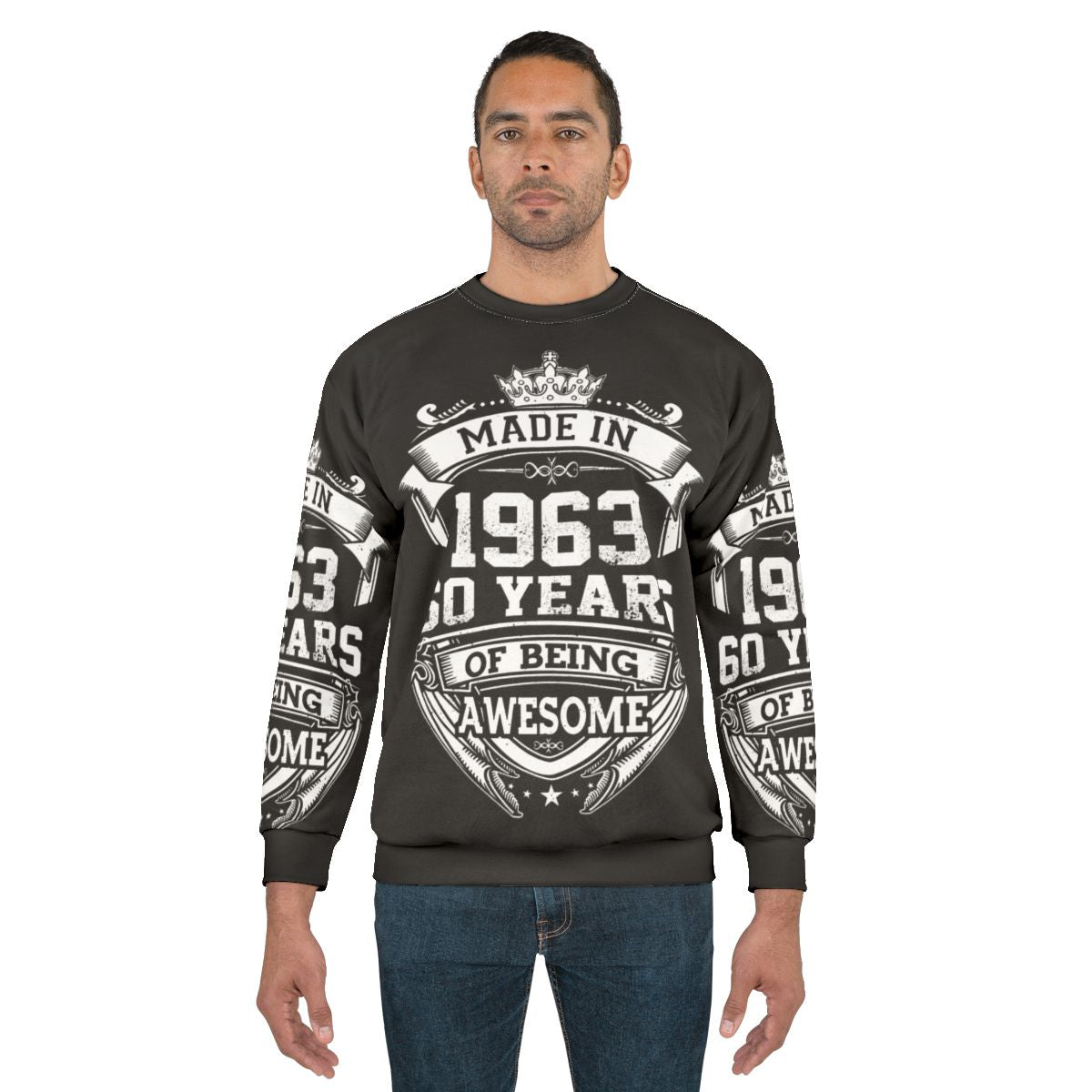 1963 birthday sweatshirt for 60th anniversary