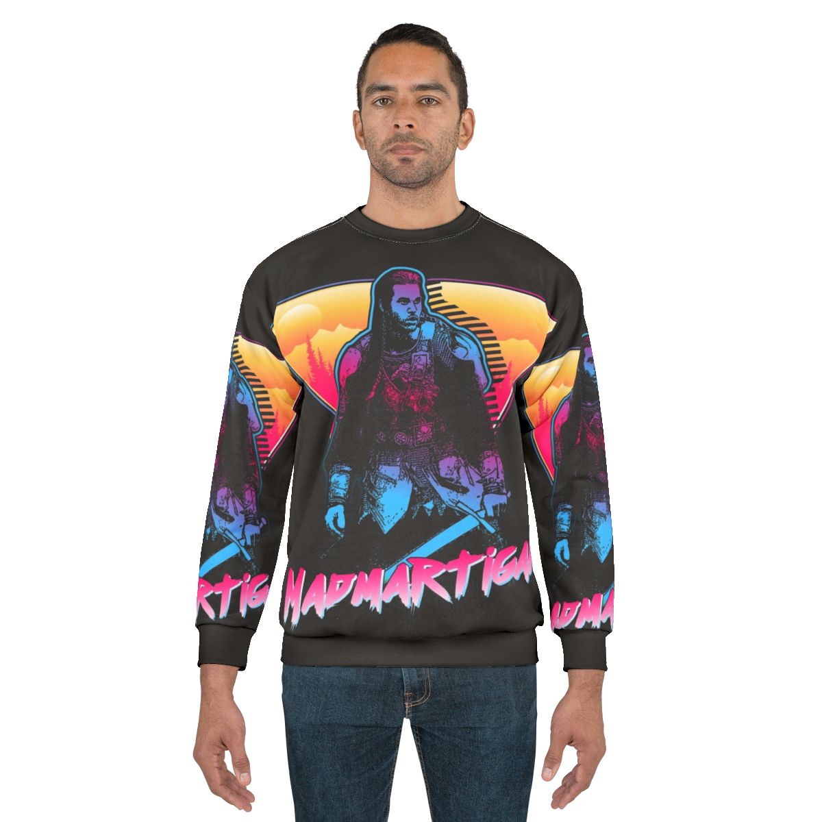 Madmartigan Outrun Style Sweatshirt - Willow Movie Fan Art