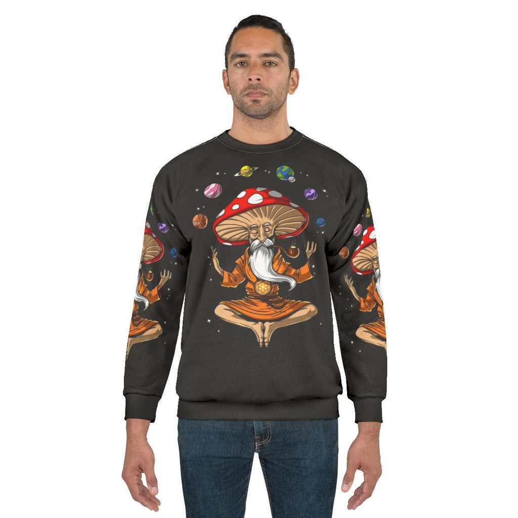 Psychedelic magic mushroom buddha sweatshirt