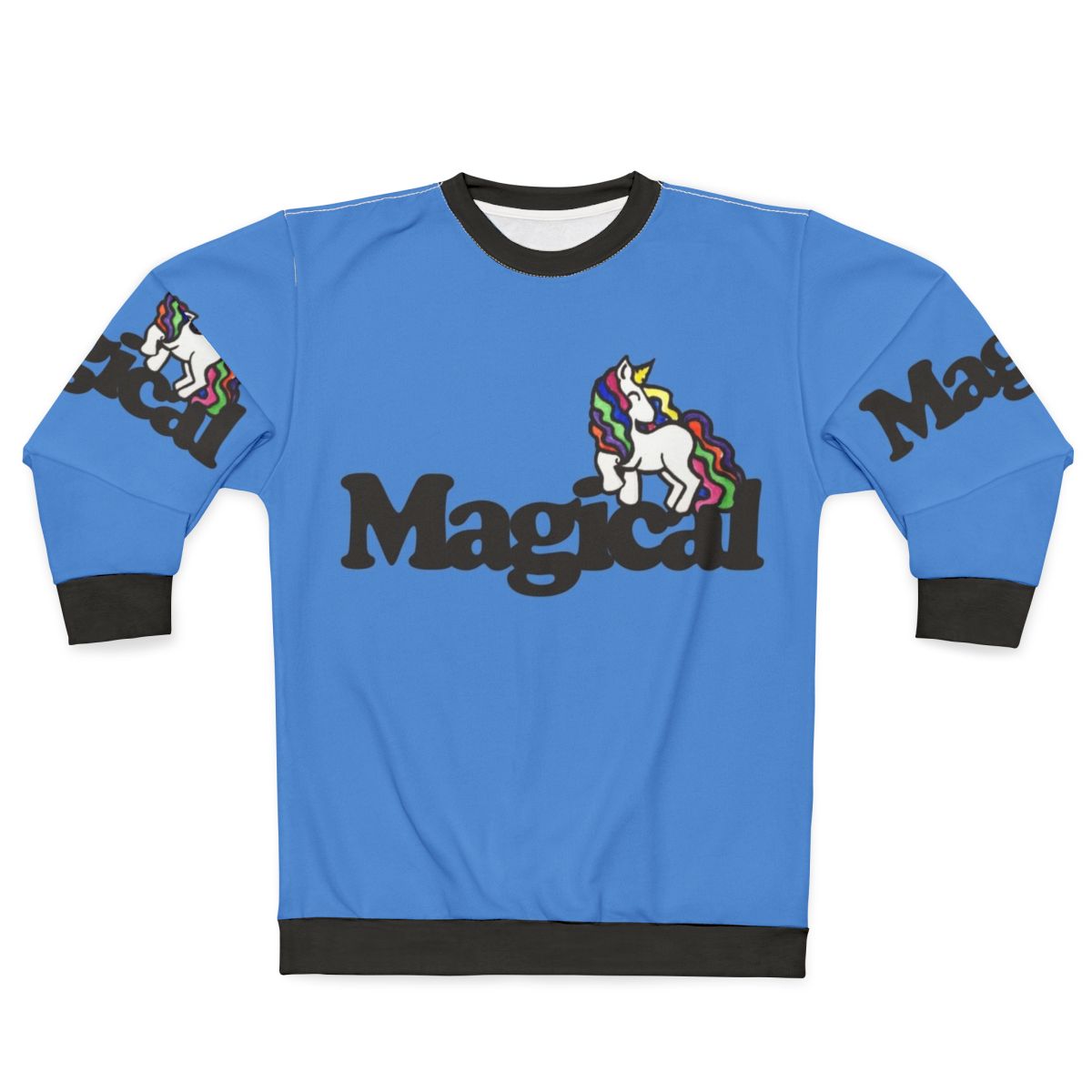 Magical unicorn sweatshirt with rainbow design