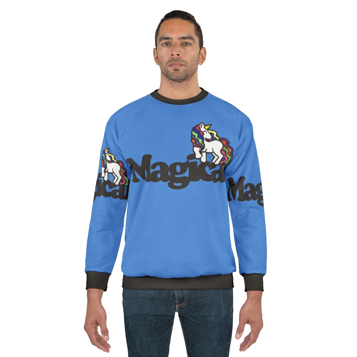 Magical unicorn sweatshirt with rainbow design