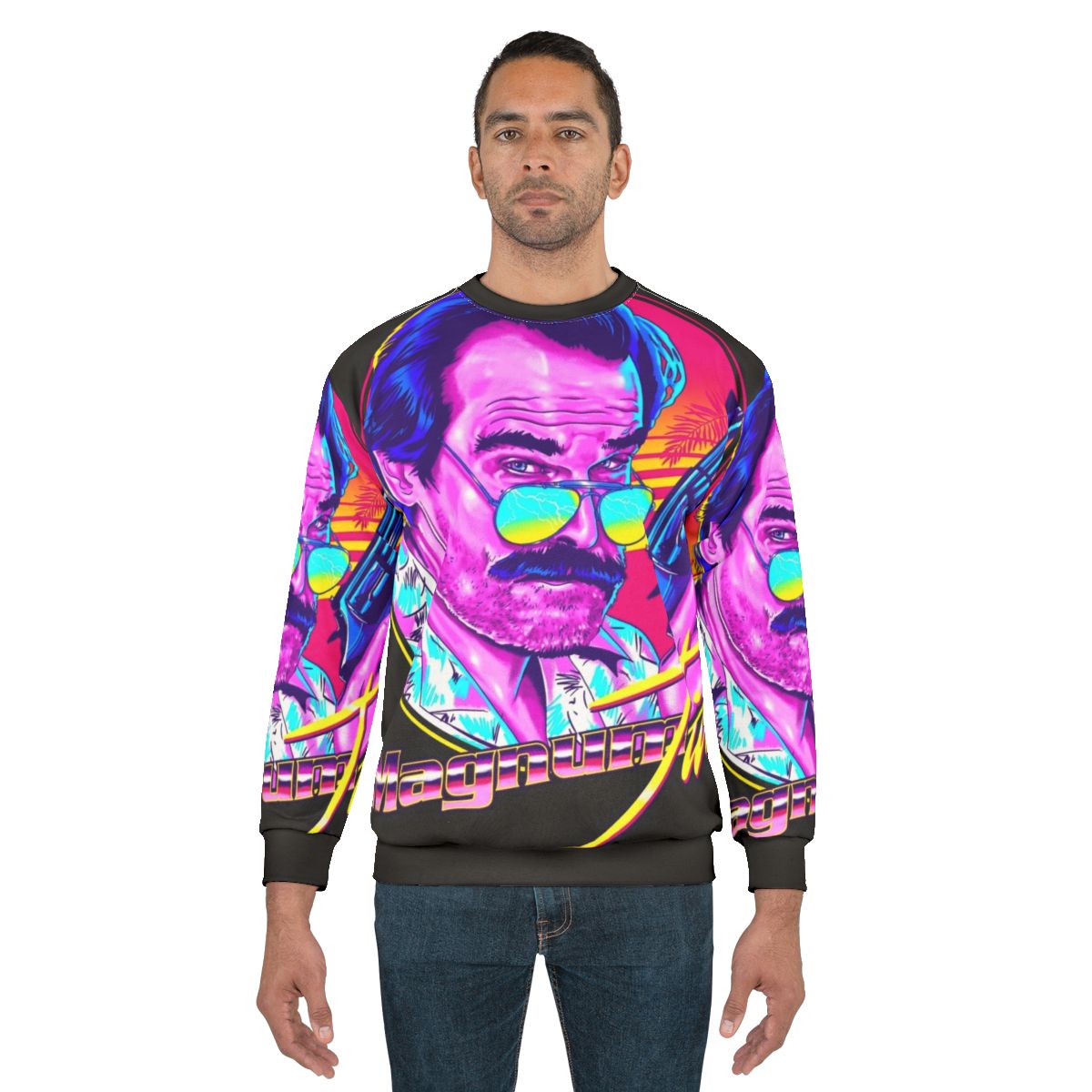 Magnum Jim Stranger Things Artwork Sweatshirt