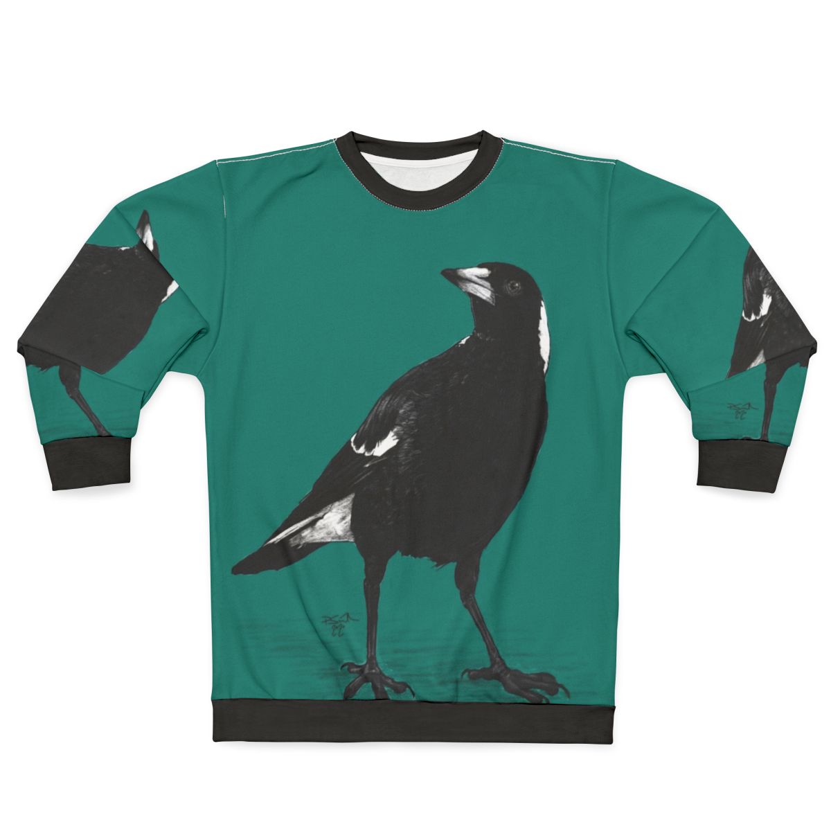 Australian Magpie Black and White Bird Sweatshirt