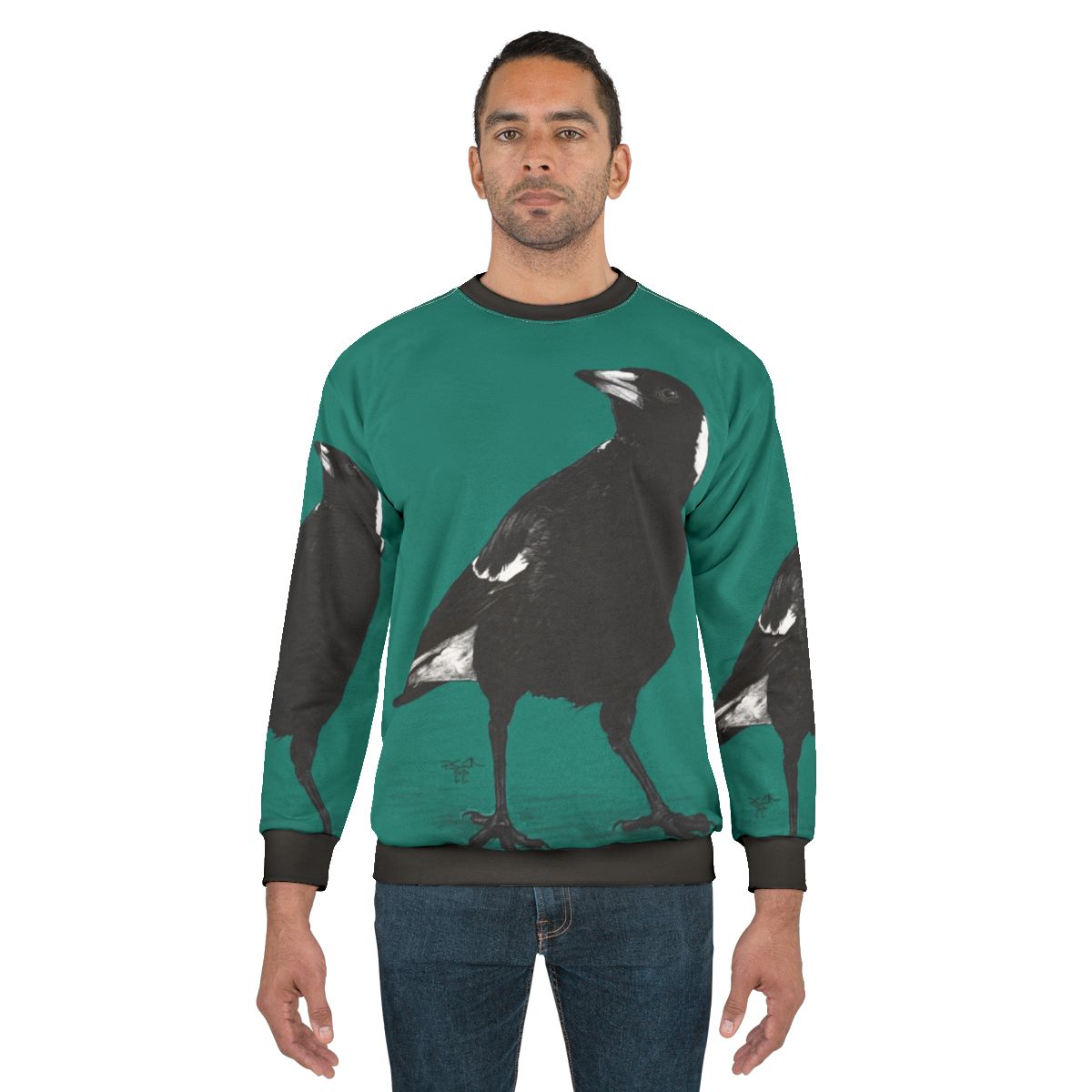 Australian Magpie Black and White Bird Sweatshirt