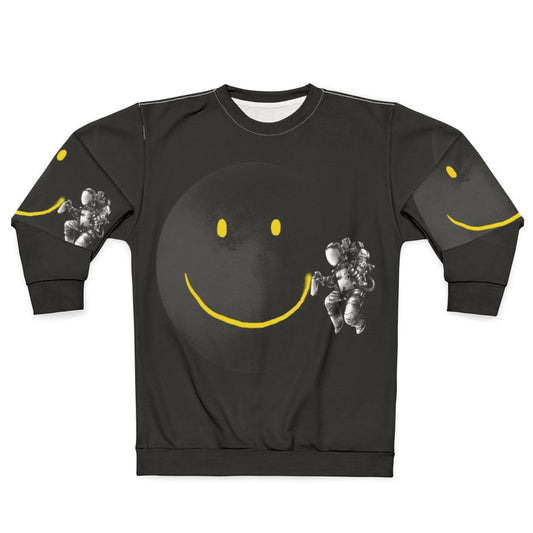 Make A Smile Sweatshirt featuring abstract cosmic art design