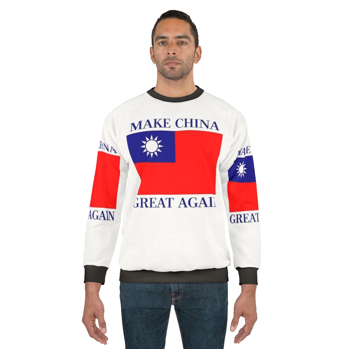"Make China Great Again" Republic of China Sweatshirt featuring the Taiwan flag and anti-communist design