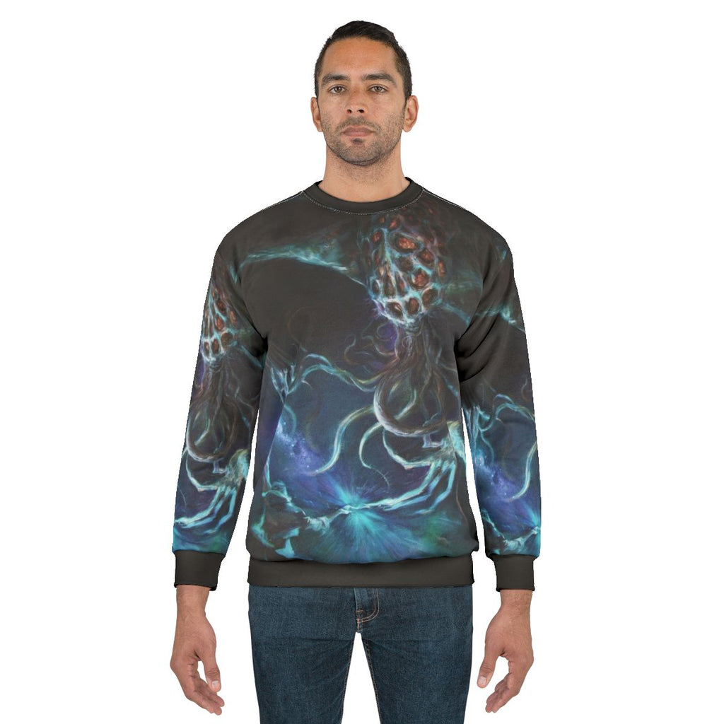 Psychedelic 'Make Contact' sci-fi sweatshirt