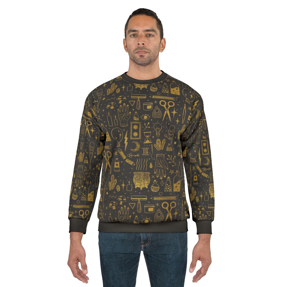Magical "Make Magic" sweatshirt with occult and witchcraft design