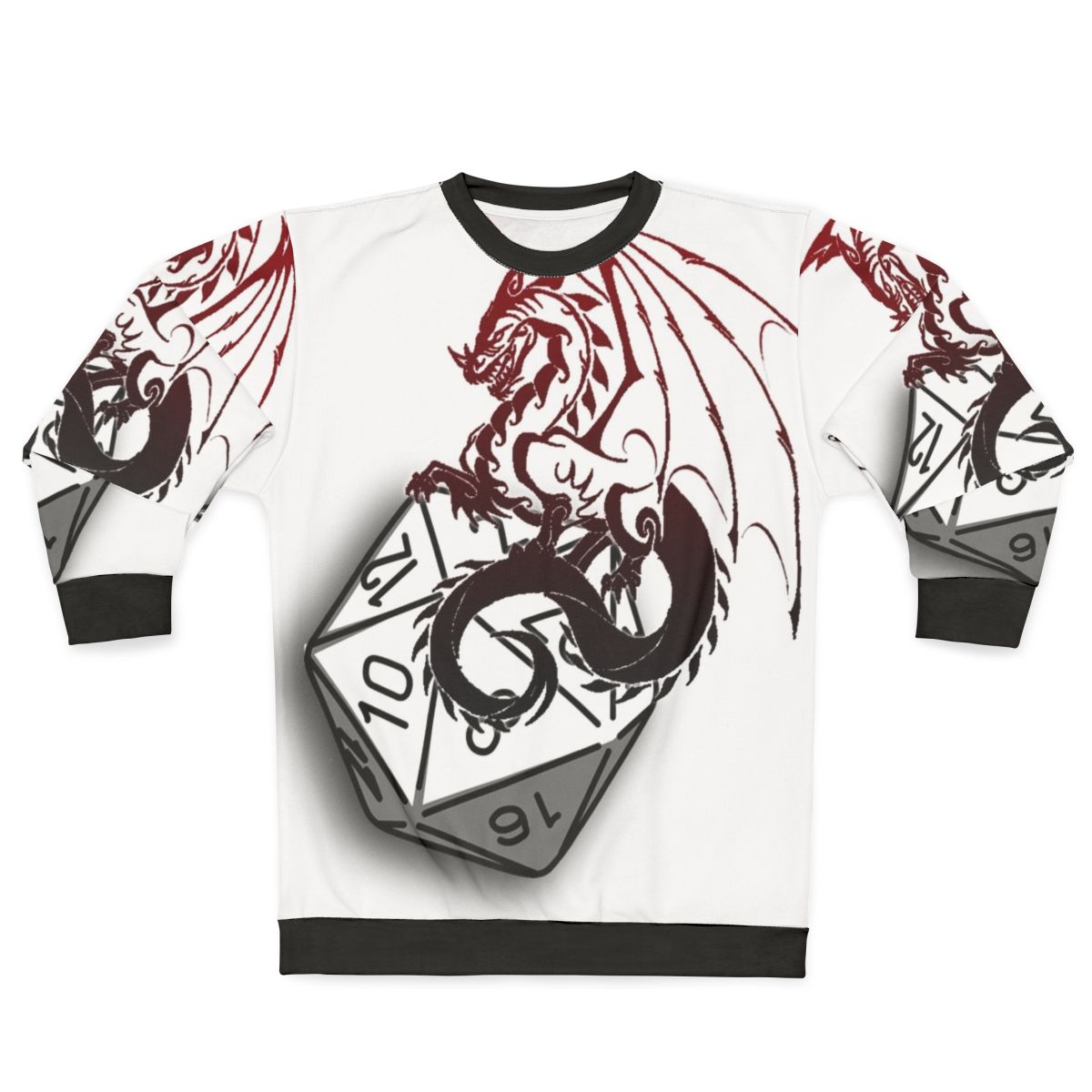 Dungeons and Dragons Sweatshirt with dice and fantasy elements
