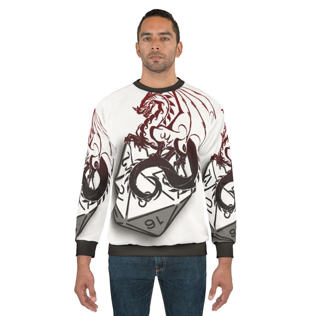 Dungeons and Dragons Sweatshirt with dice and fantasy elements
