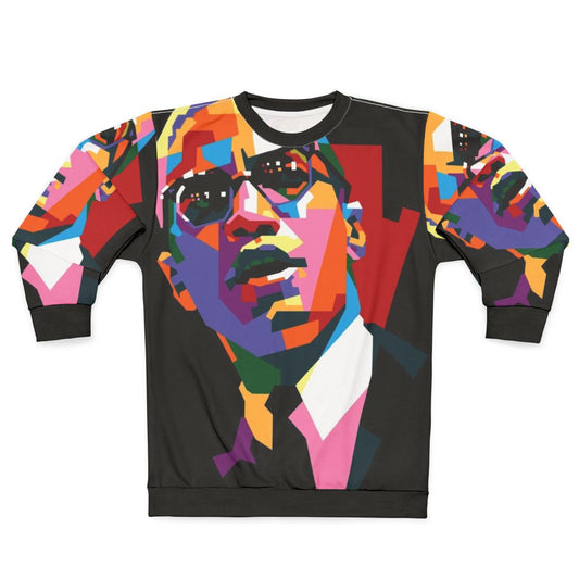 Sweatshirt featuring portrait of civil rights activist Malcolm X