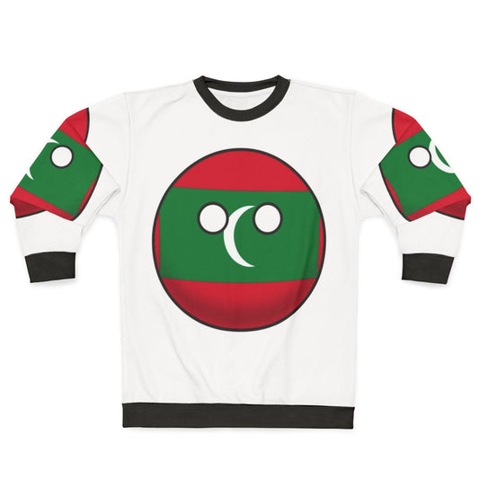 Maldivian Countryball Sweatshirt featuring the flag of Maldives