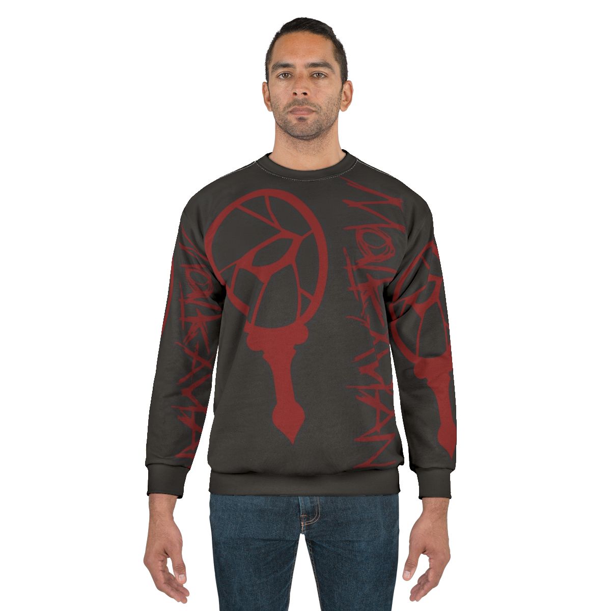 Malkavian V5 Vampire Sweatshirt with Gothic and Insanity Motifs