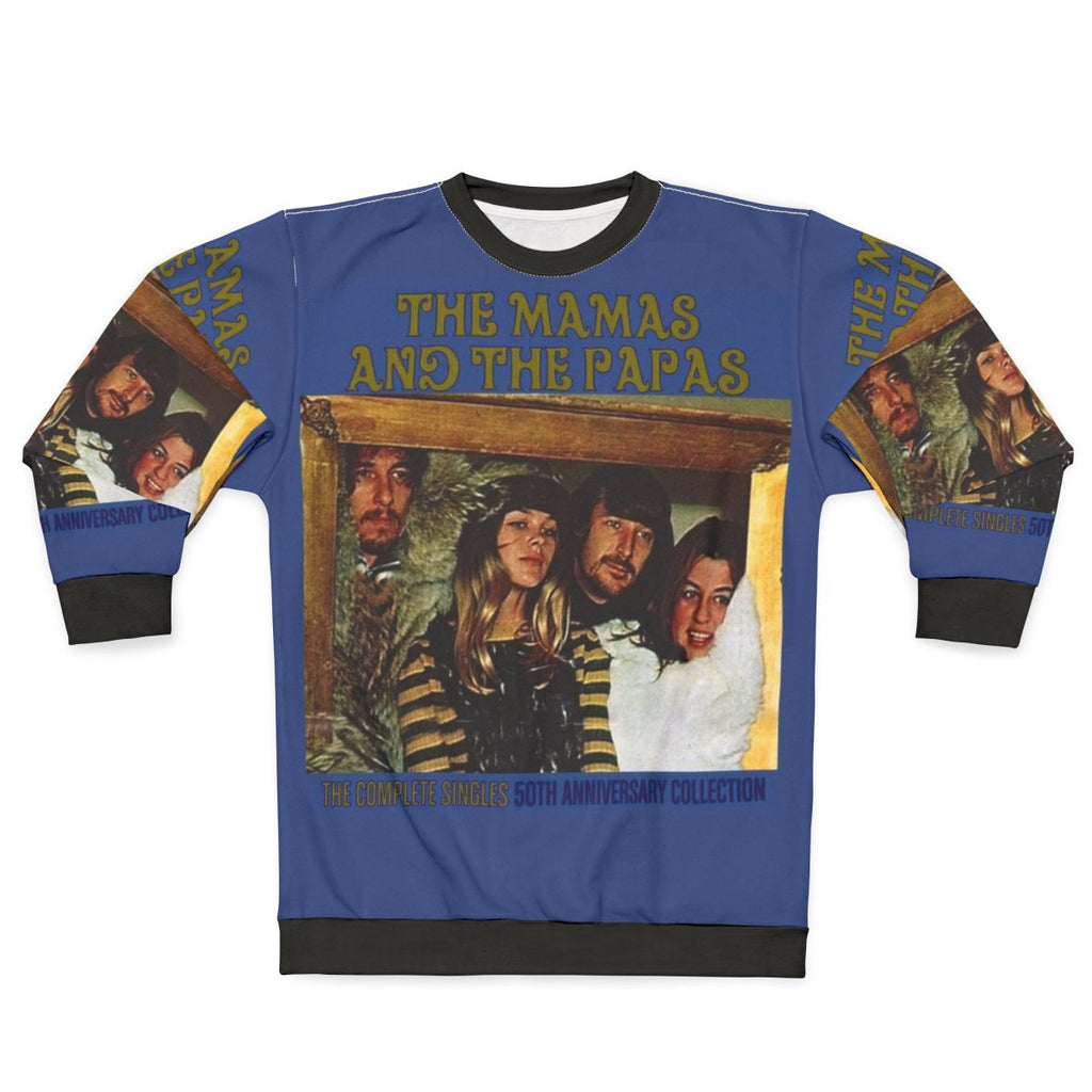 Mamas and Papas Blue Sweatshirt - Vintage 1960s 1970s Inspired Apparel