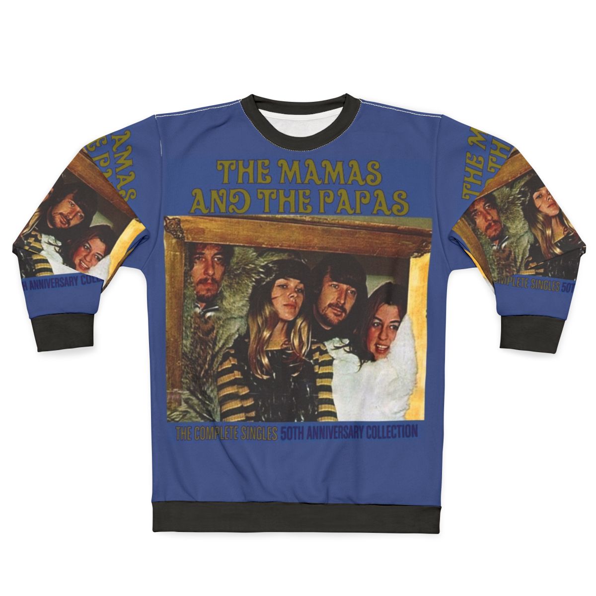 Mamas and Papas Blue Sweatshirt - Vintage 1960s 1970s Inspired Apparel