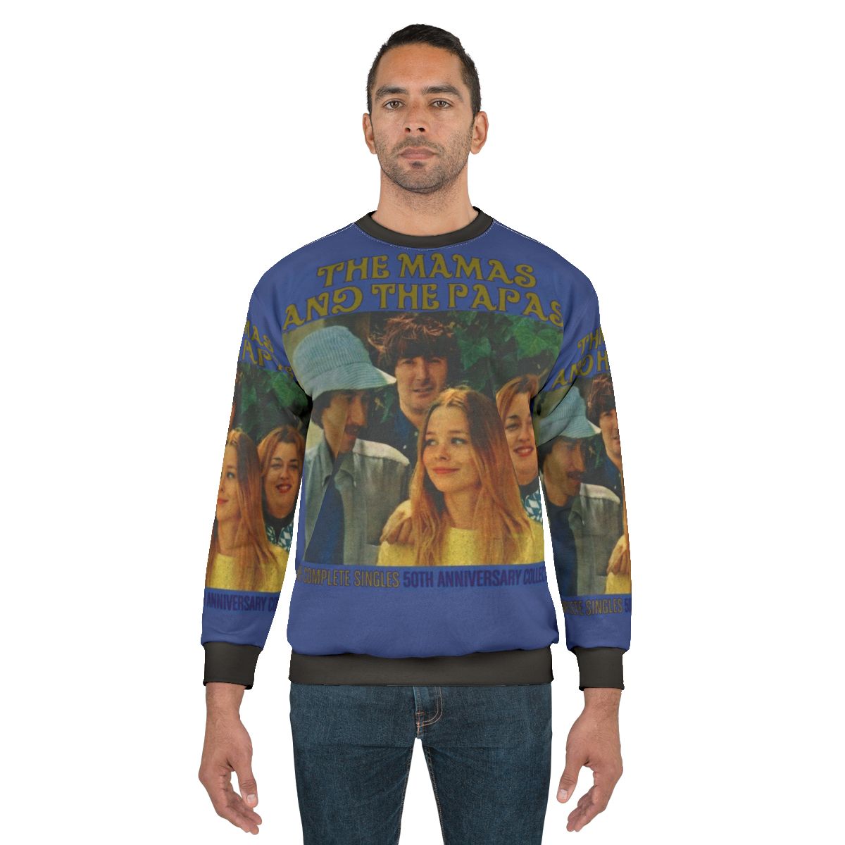 Mamas and Papas 1960s 1970s Blue Sweatshirt