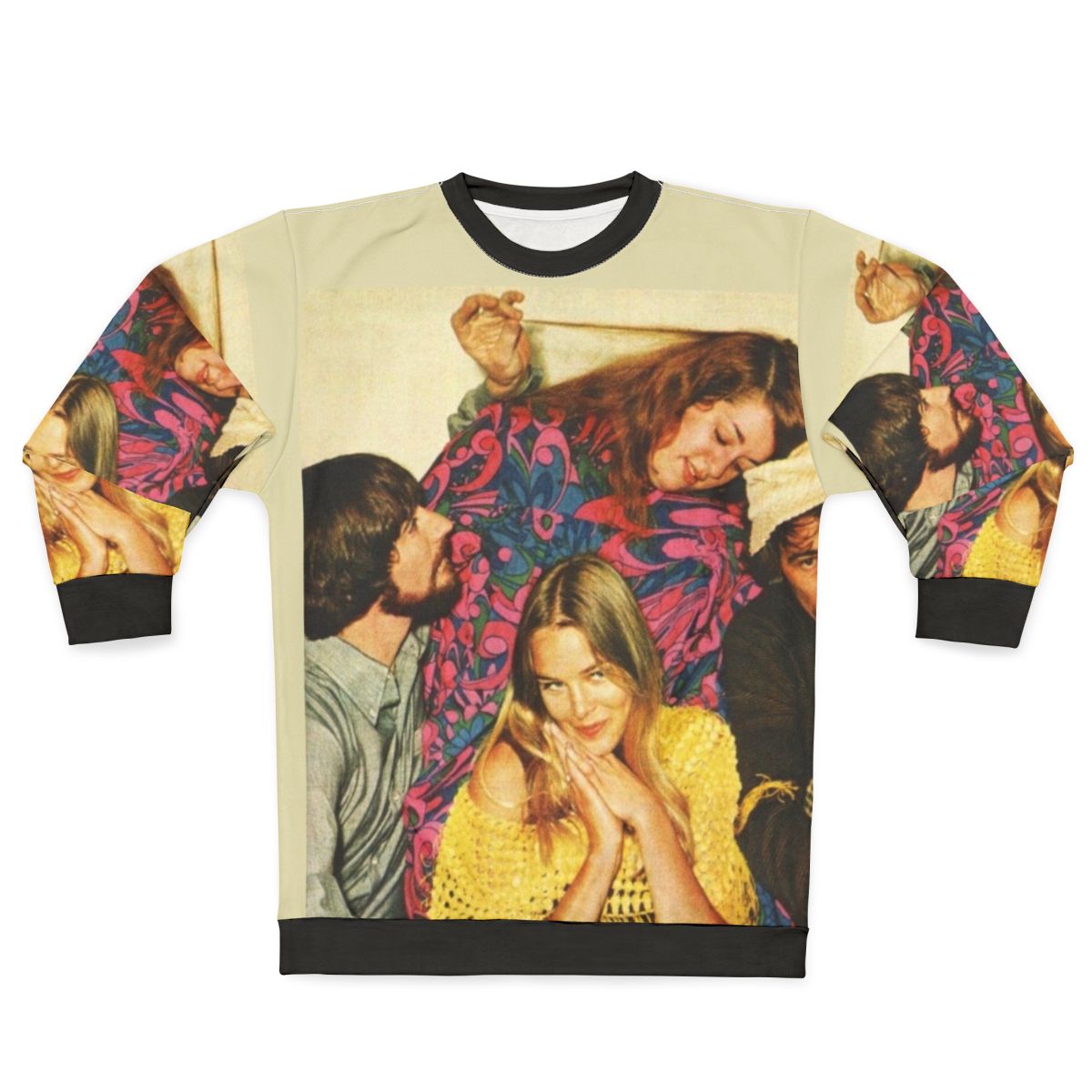 Vintage Mamas and Papas 1960s Sweatshirt with California Dreaming Design