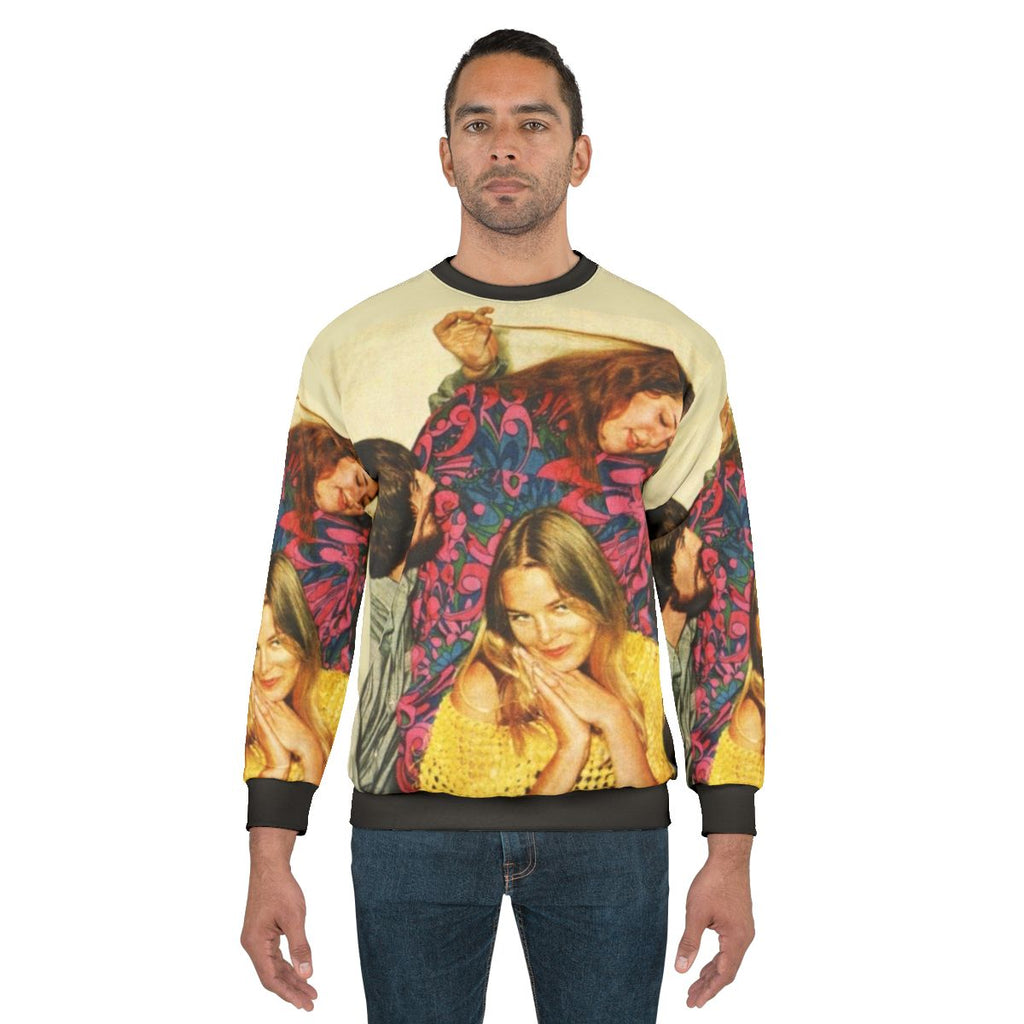 Vintage Mamas and Papas 1960s Sweatshirt with California Dreaming Design