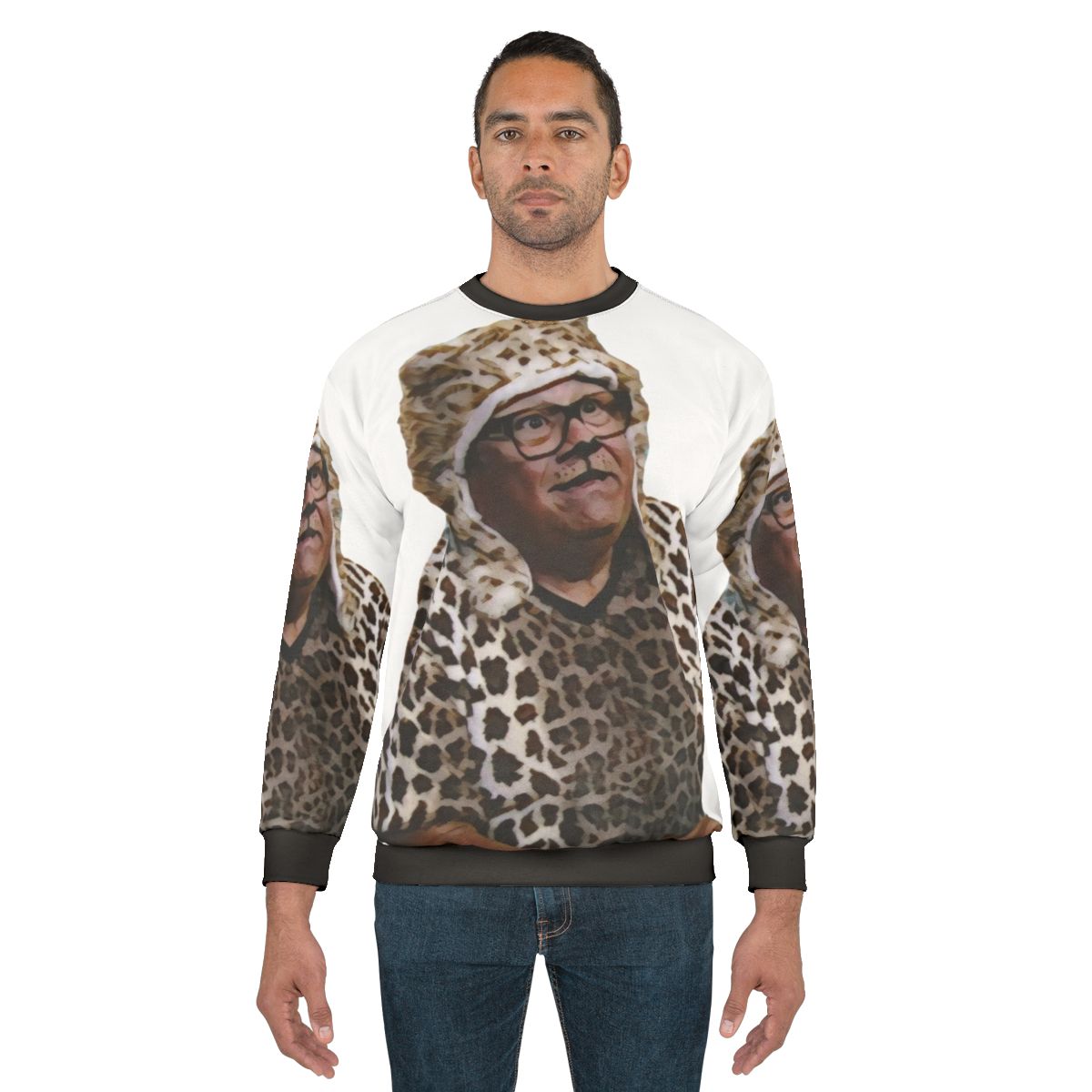 Cheetah print sweatshirt for men