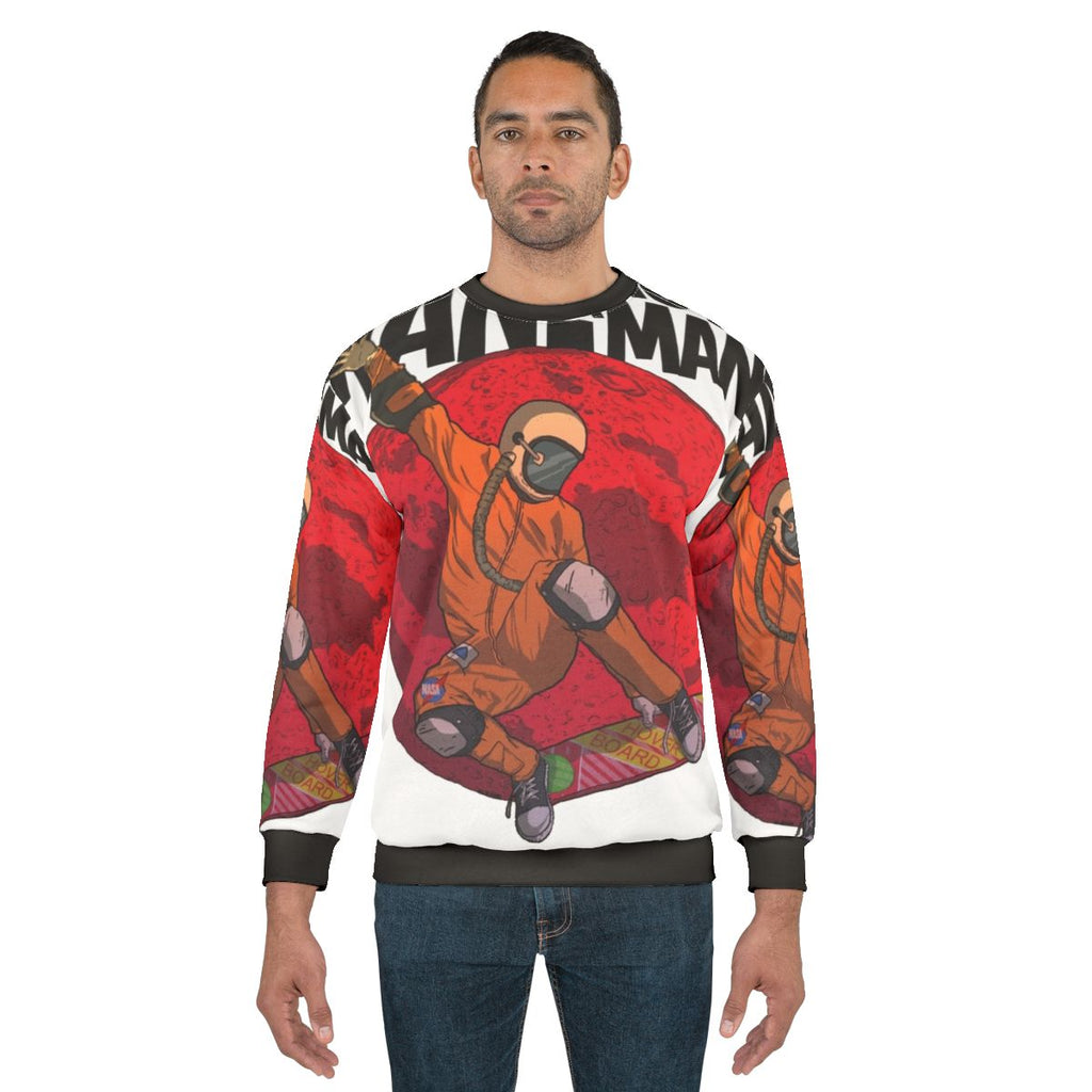 Man Or Astroman Sweatshirt with surf music band logo