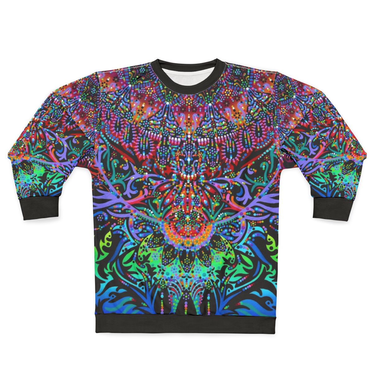 Mandala Sweatshirt - Colorful, Psychedelic Design