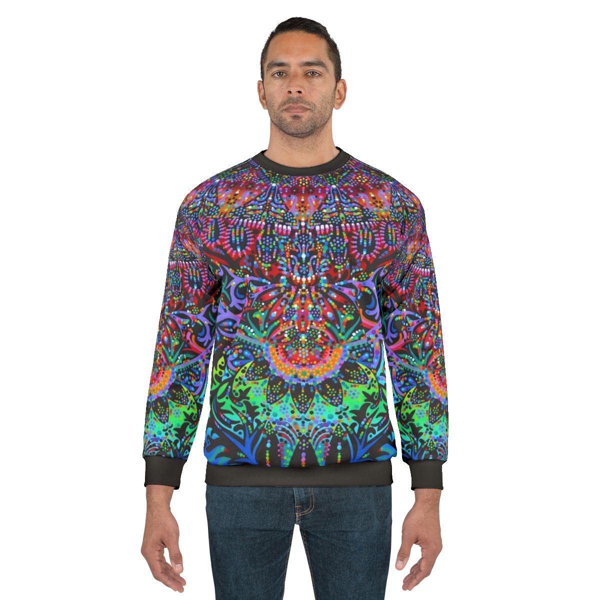 Mandala Sweatshirt - Colorful, Psychedelic Design