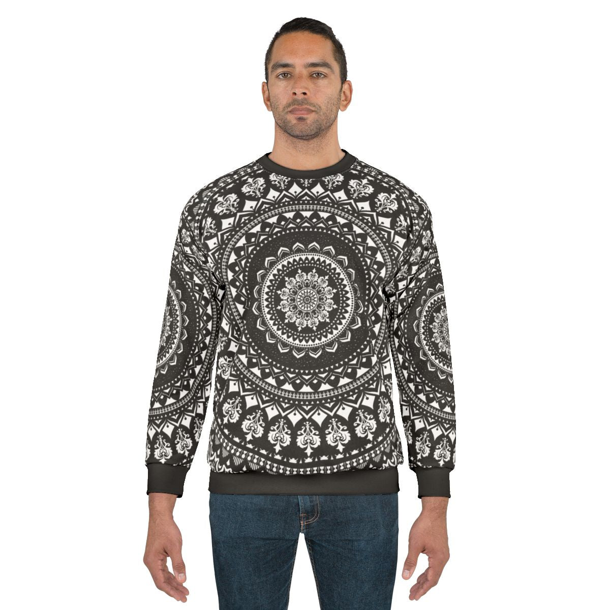 Mandala Monochrome Celestial Sweatshirt