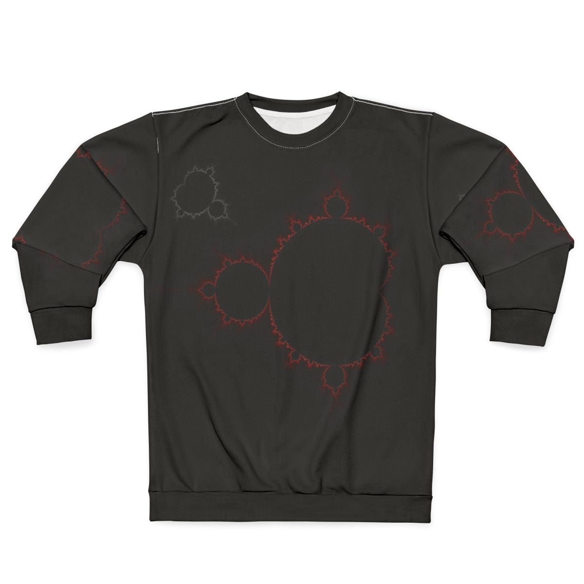 Mandelbrot set fractal design red hue sweatshirt