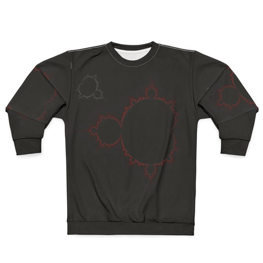 Mandelbrot set fractal design red hue sweatshirt