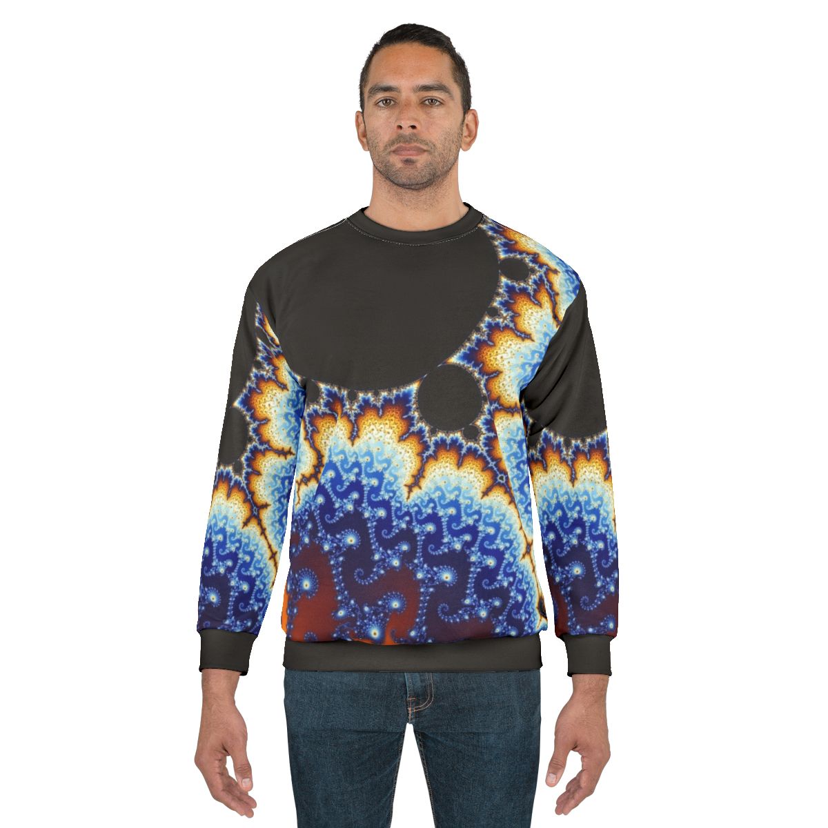 Mandelbrot Set Fractal Sweatshirt - Psychedelic Colorful Geometric Art