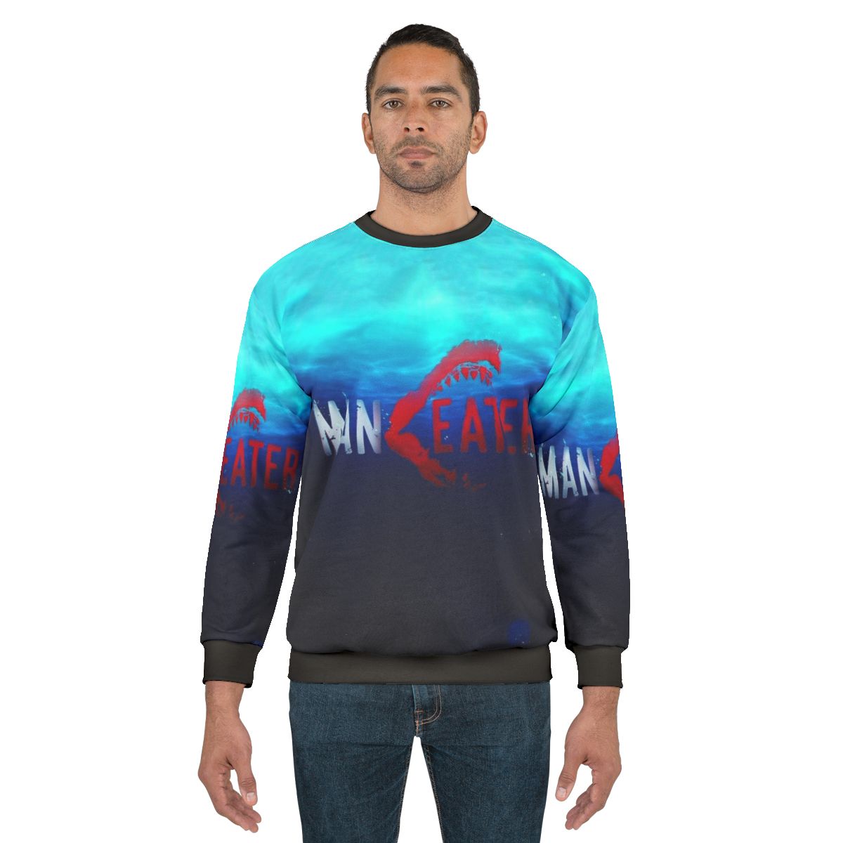 Maneater Survival Sweatshirt featuring a shark design