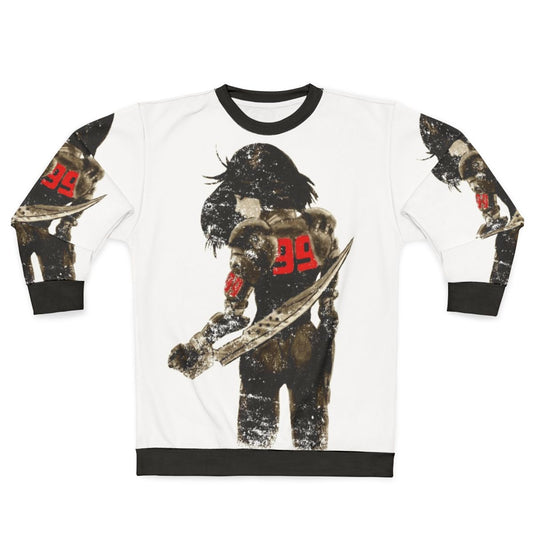 Manga Angel Distressed Sweatshirt featuring Battle Angel Alita character