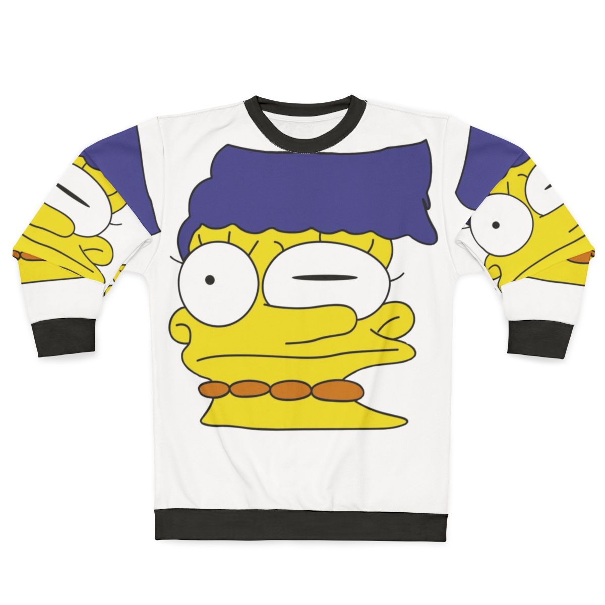 Marge Simpson Smeared Face Funny Sweatshirt