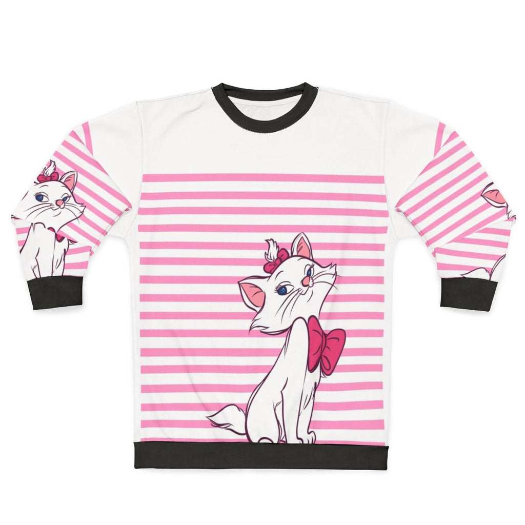 Aristocats Marie Pink Striped Sweatshirt