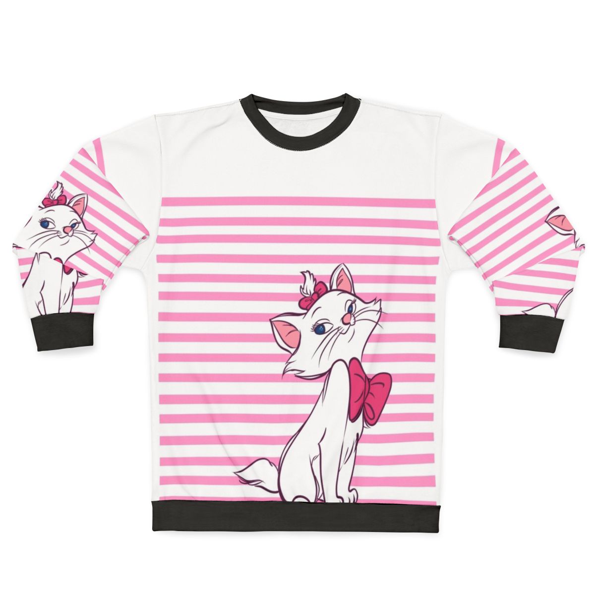 Aristocats Marie Pink Striped Sweatshirt