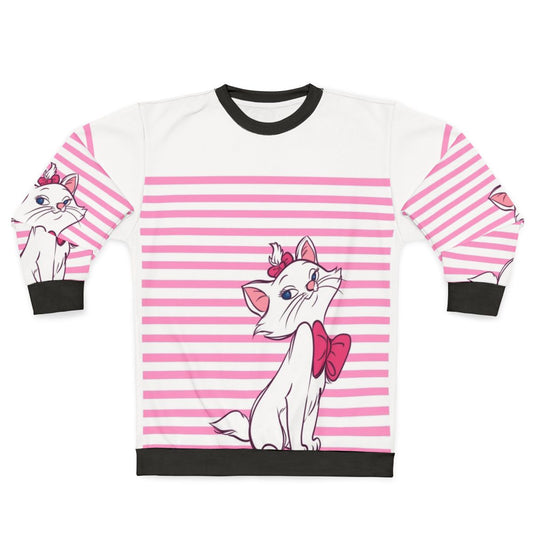 Aristocats Marie Pink Striped Sweatshirt
