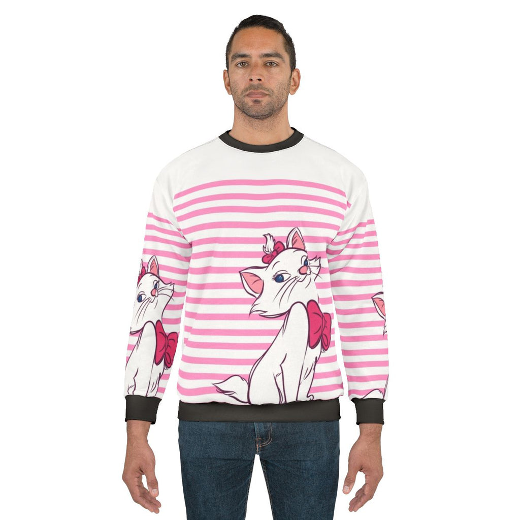 Aristocats Marie Pink Striped Sweatshirt
