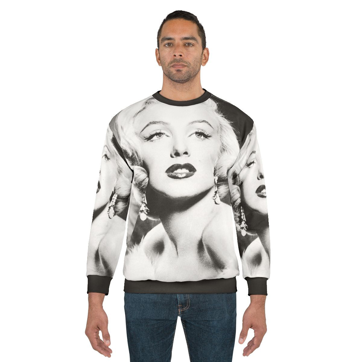 Vintage Marilyn Monroe Black and White Portrait Sweatshirt