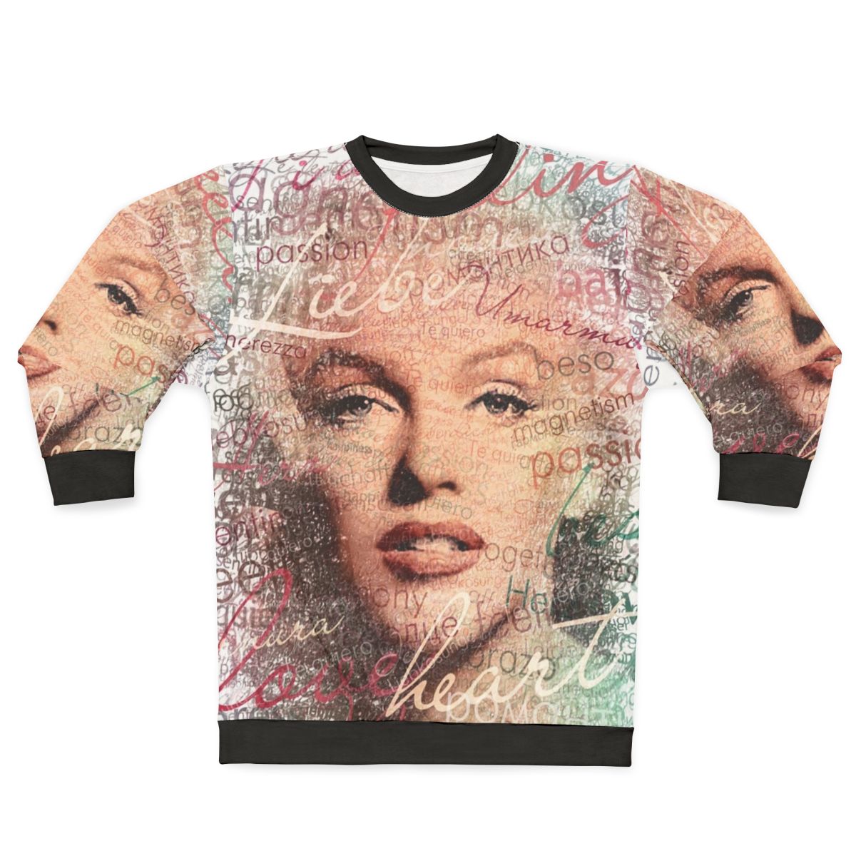 Marilyn Monroe Words Portrait Sweatshirt