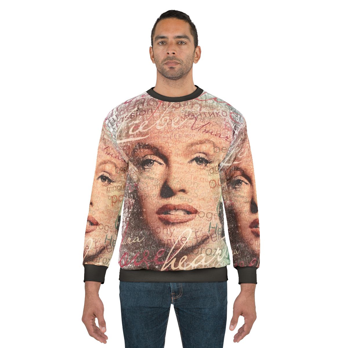 Marilyn Monroe Words Portrait Sweatshirt