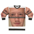 Mark Zuckerberg Snapchat meme printed on a unisex sweatshirt