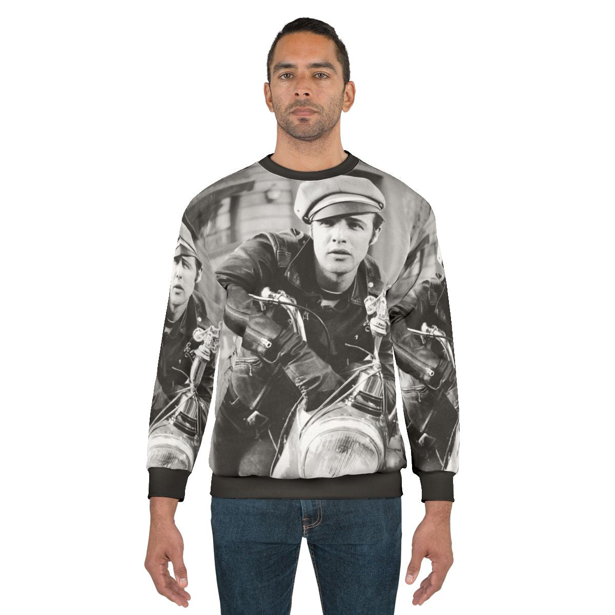 Marlon Brando Vintage Black and White Portrait Sweatshirt