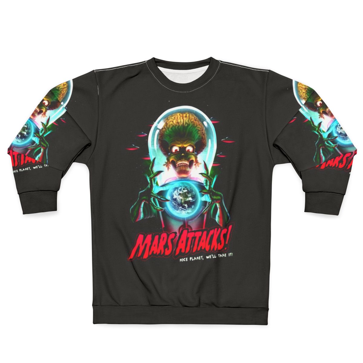Mars Attacks movie poster inspired sweatshirt