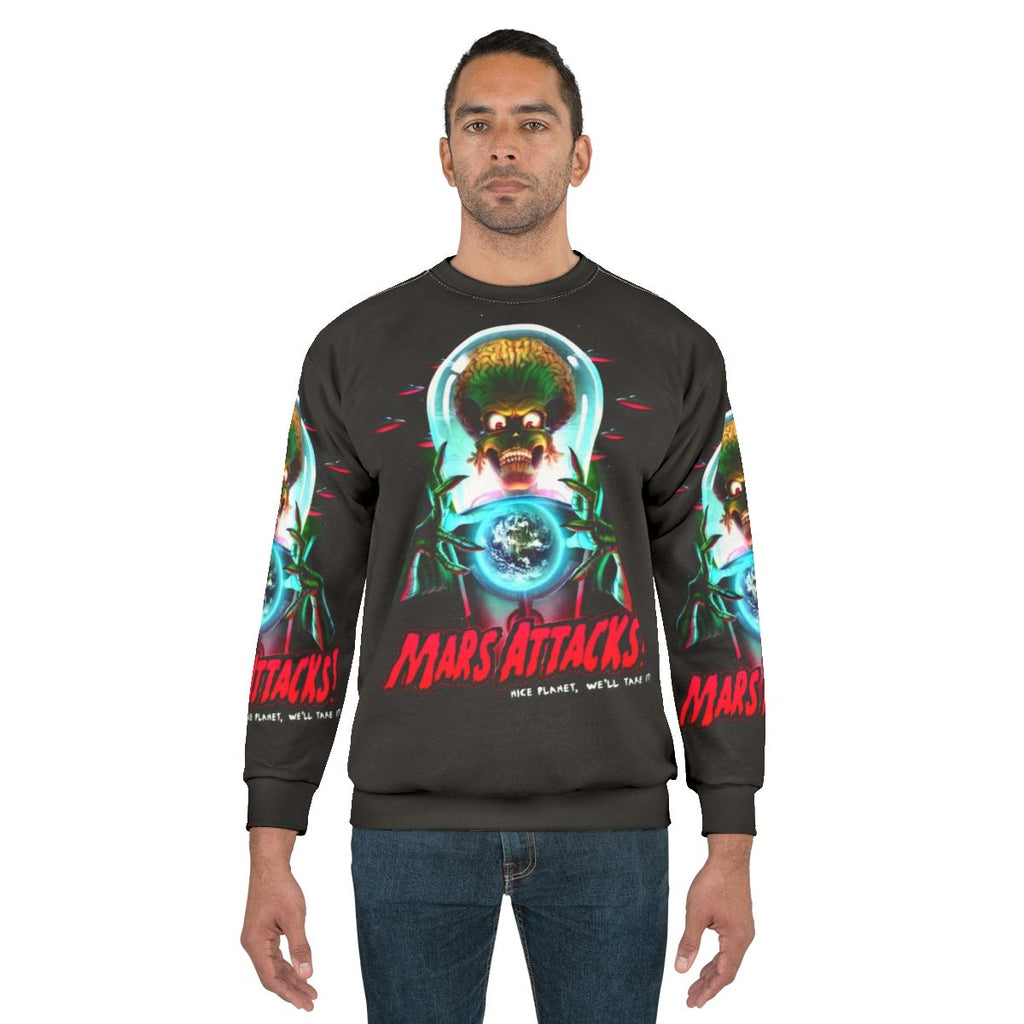 Mars Attacks movie poster inspired sweatshirt